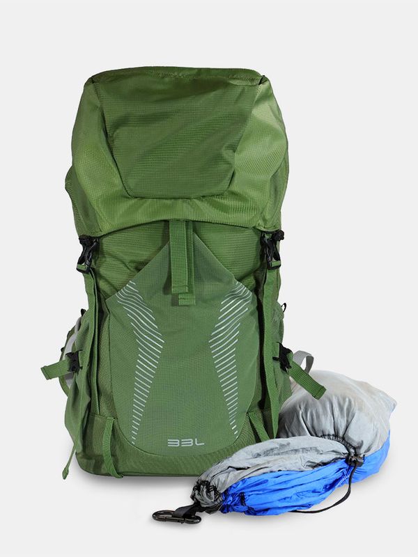 Hiking sekk og hengekøye